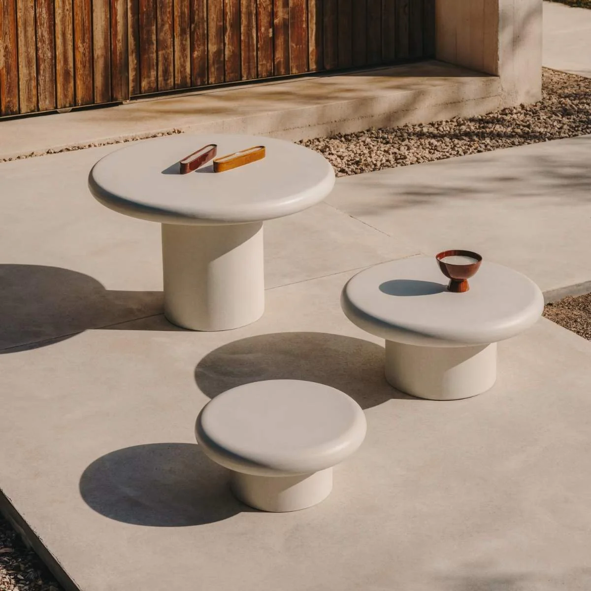 Kave Home Addaia Round Table Made Of White Cement - Image 5