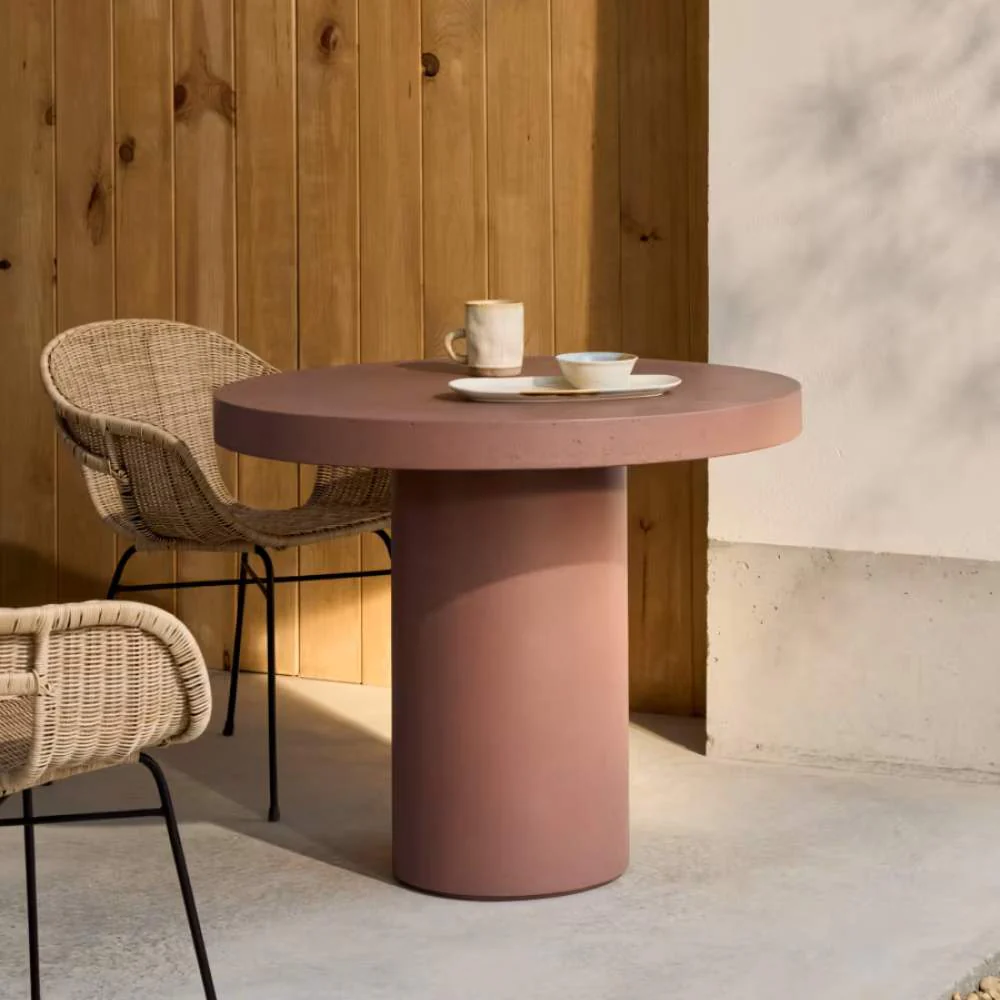 Kave Home Aiguablava Terracotta Cement Round Table Ø90cm - Image 6
