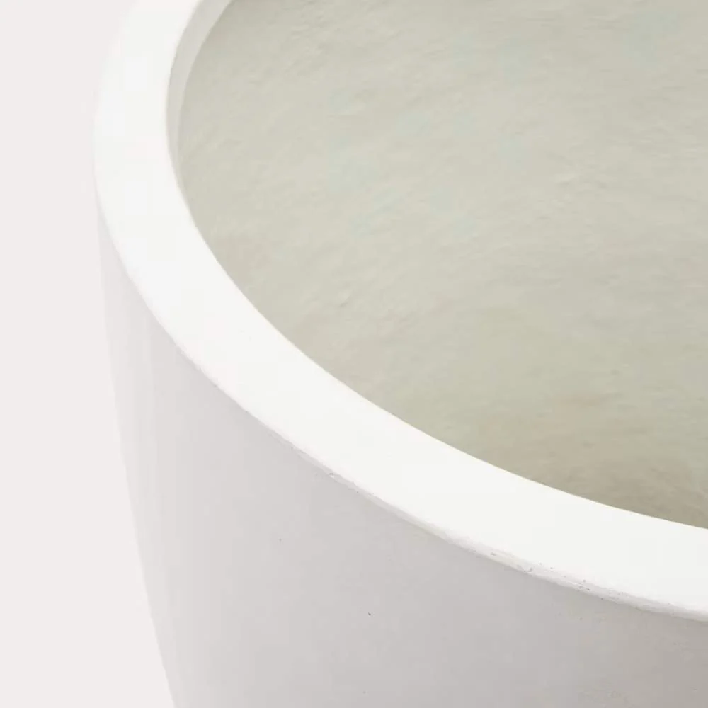 Kave Home Aiguablava White Cement Planter Ø 75 cm - Image 2