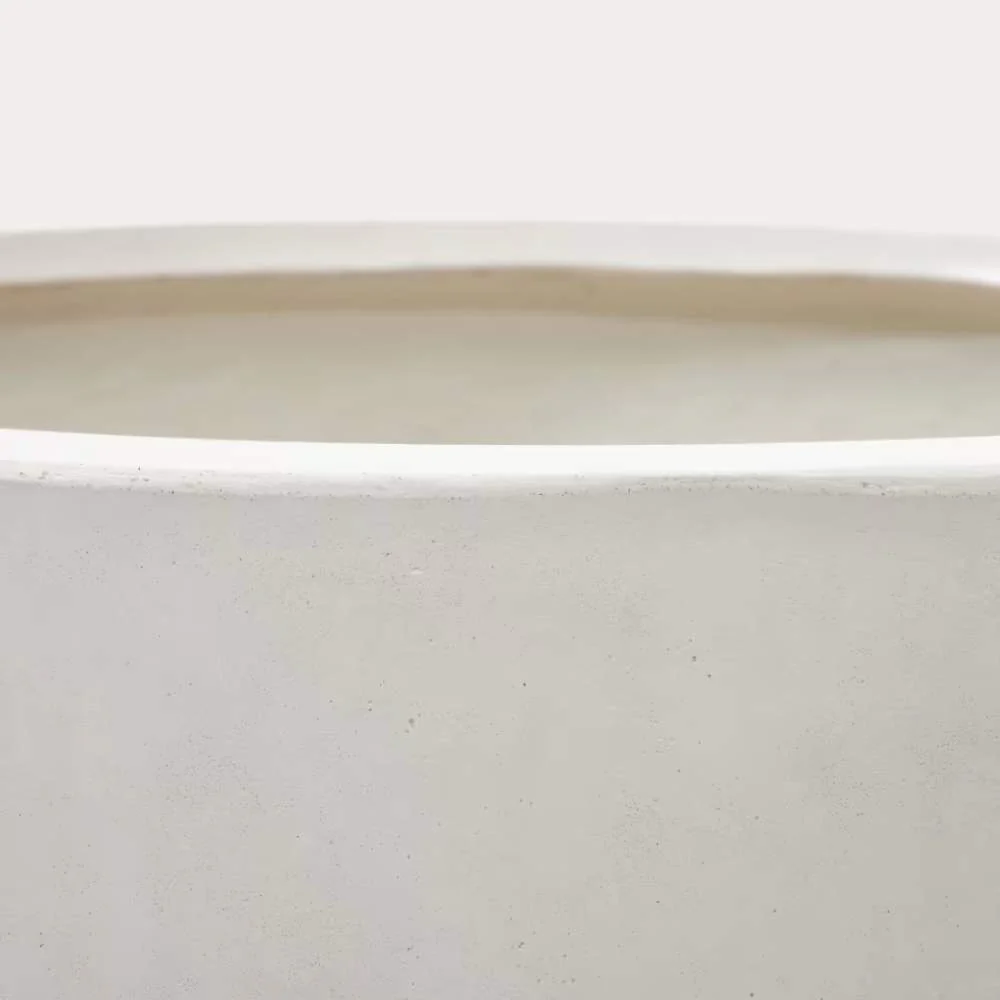 Kave Home Aiguablava White Cement Planter Ø 75 cm - Image 3