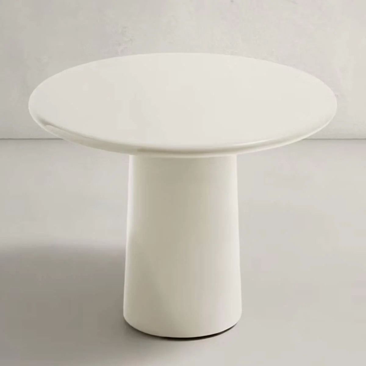 Kave Home Albanella coffee table in cement with glossy green finish Ø65cm - Image 2