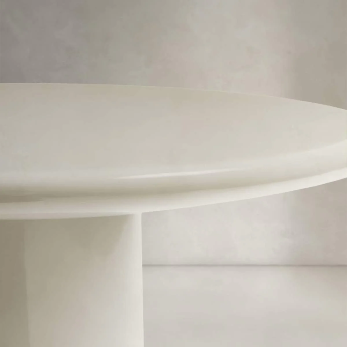 Kave Home Albanella coffee table in cement with glossy green finish Ø65cm - Image 5