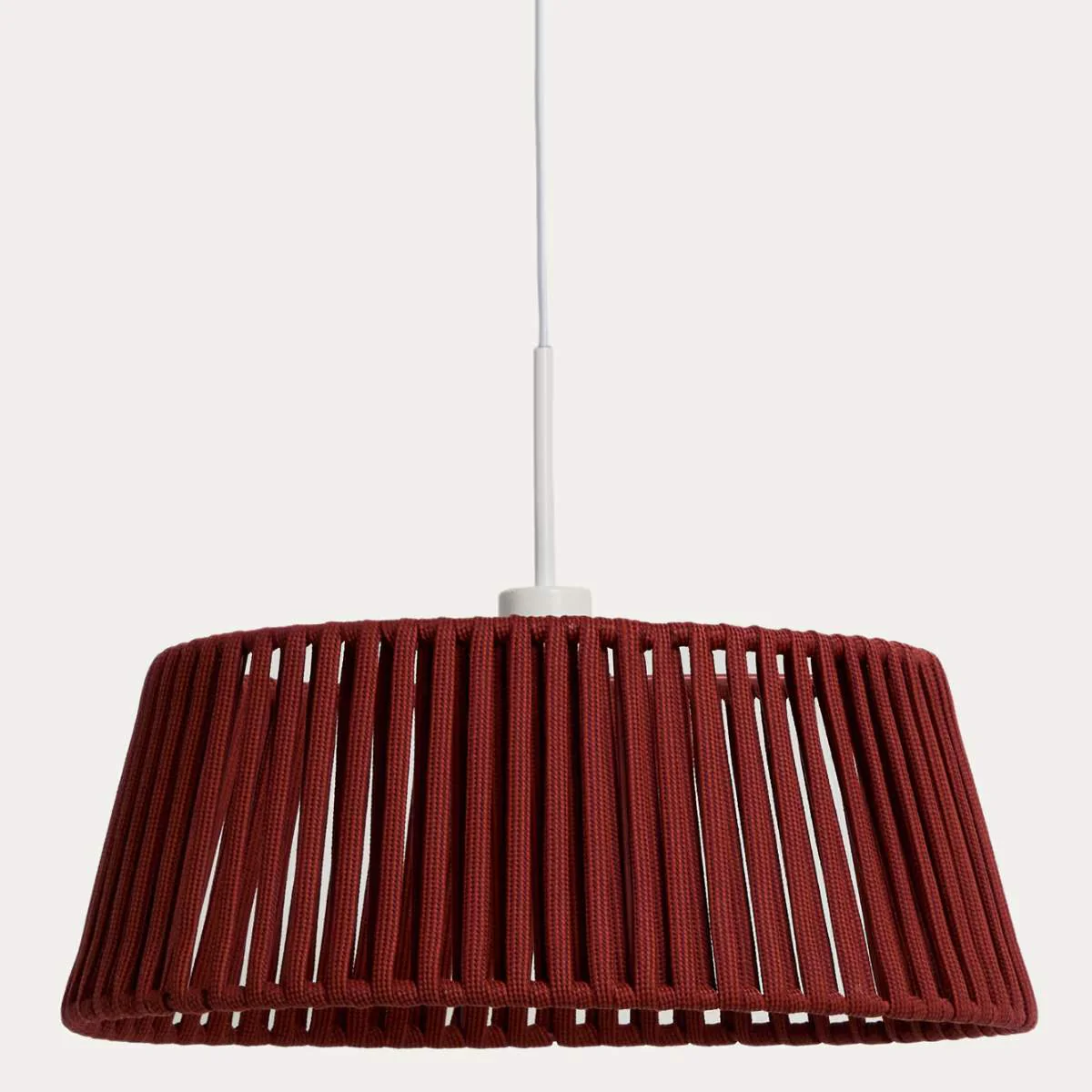 Kave Home Aldet ceiling lamp shade in terracotta flat rope cord Ø46cm