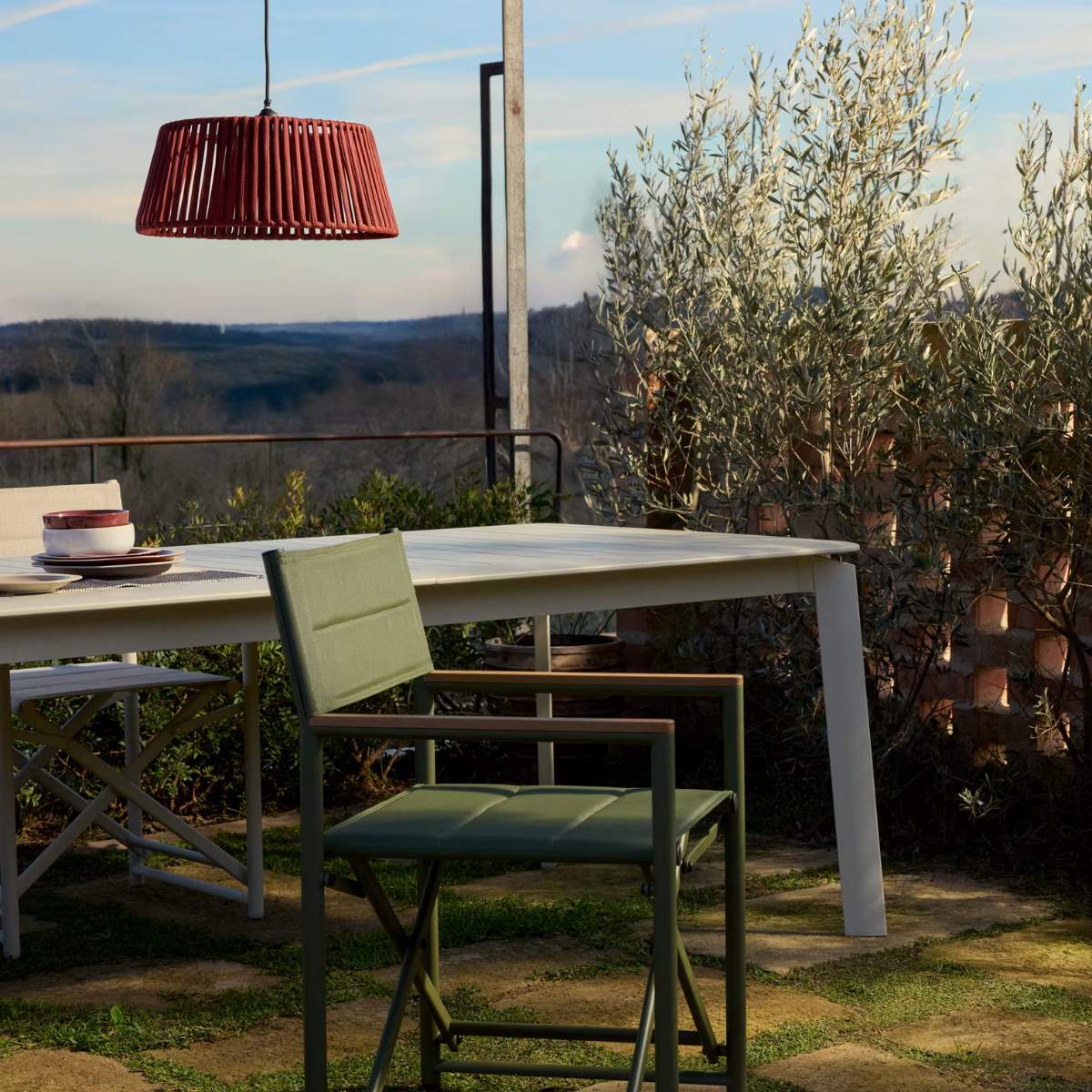 Kave Home Aldet ceiling lamp shade in terracotta flat rope cord Ø46cm - Image 22