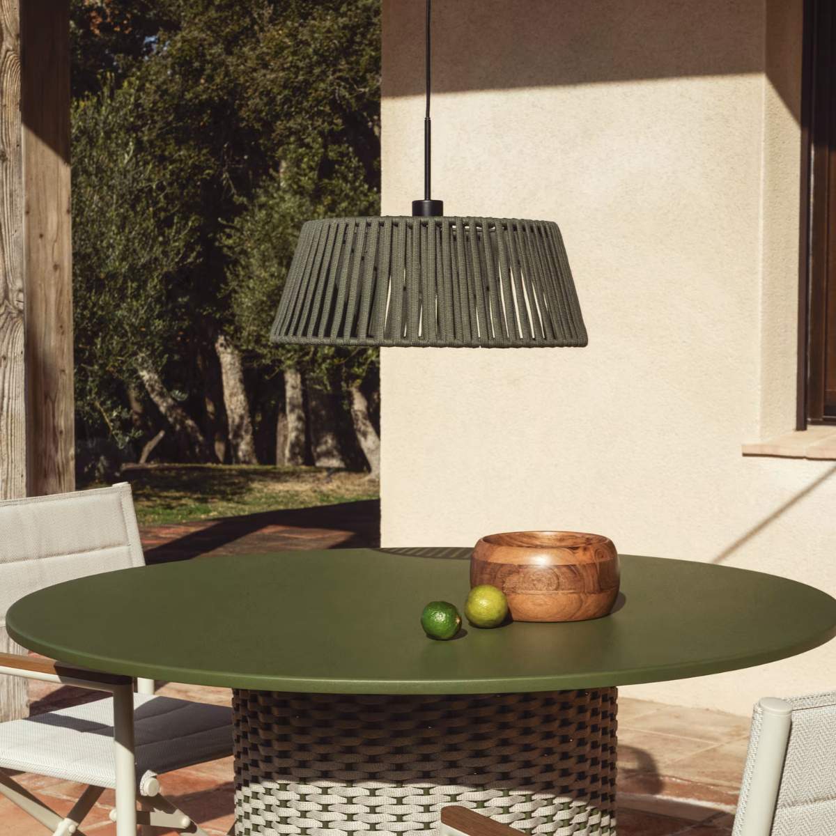 Kave Home Aldet ceiling lamp shade in terracotta flat rope cord Ø46cm - Image 29