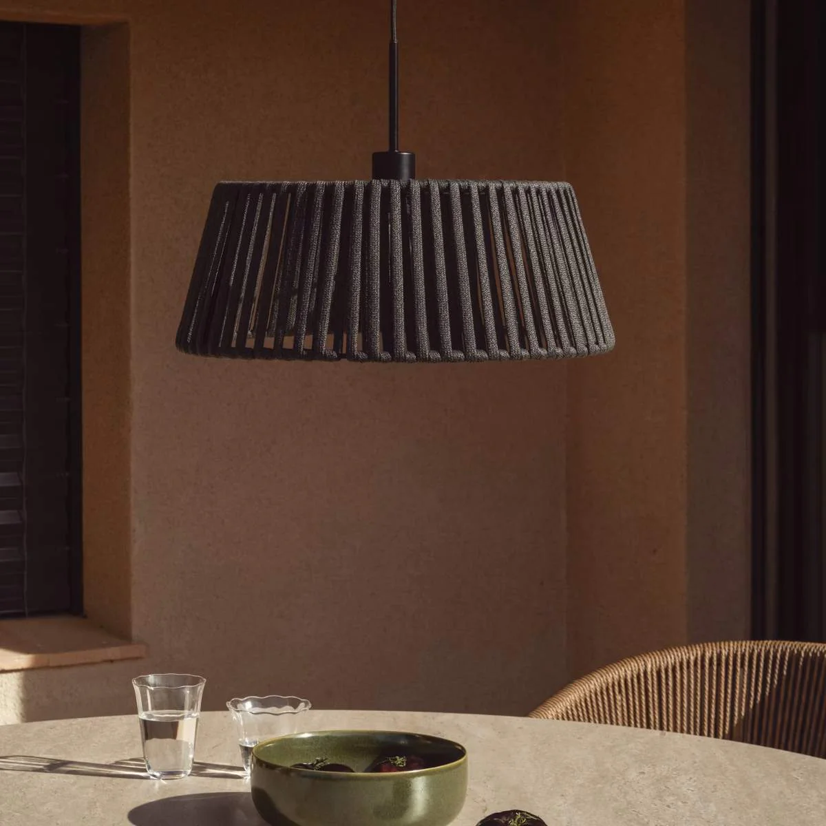 Kave Home Aldet ceiling lamp shade in terracotta flat rope cord Ø46cm - Image 31