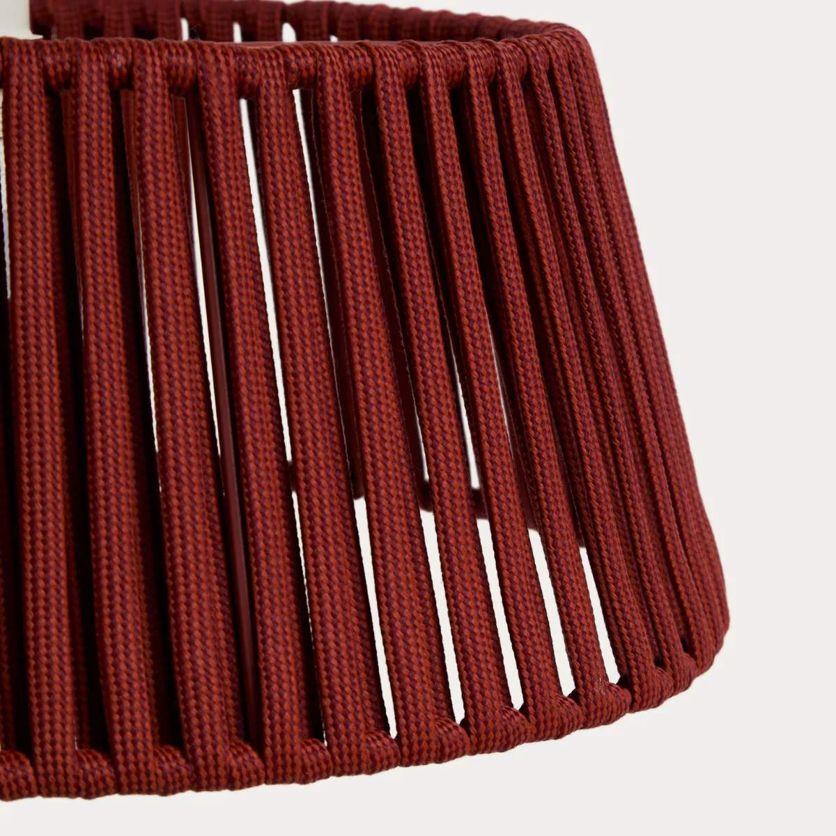 Kave Home Aldet ceiling lamp shade in terracotta flat rope cord Ø46cm - Image 6