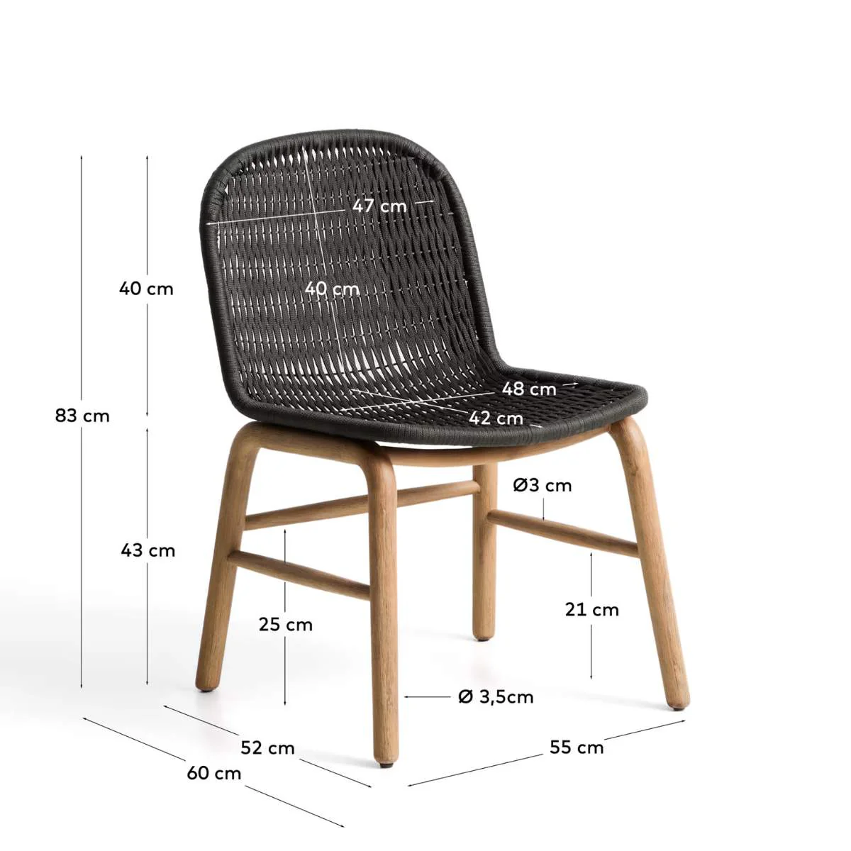 Kave Home Alipa chair in FSC 100% solid acacia wood and ecru rope cord - Image 10