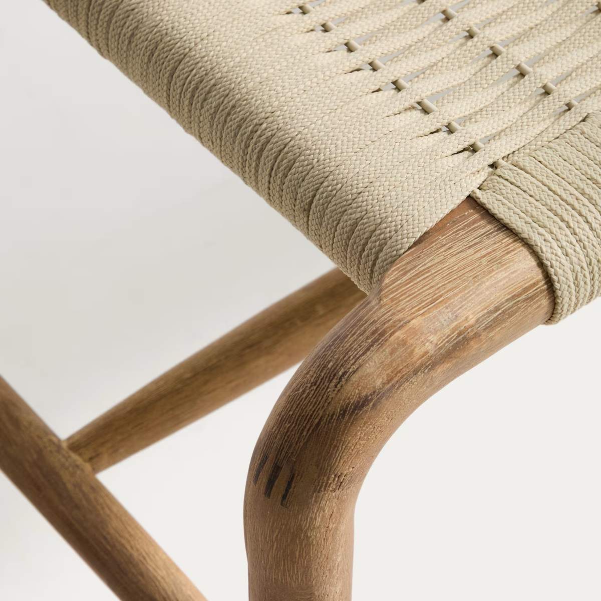 Kave Home Alipa bench in FSC 100% solid acacia wood and dark grey rope cord 200 cm - Image 9