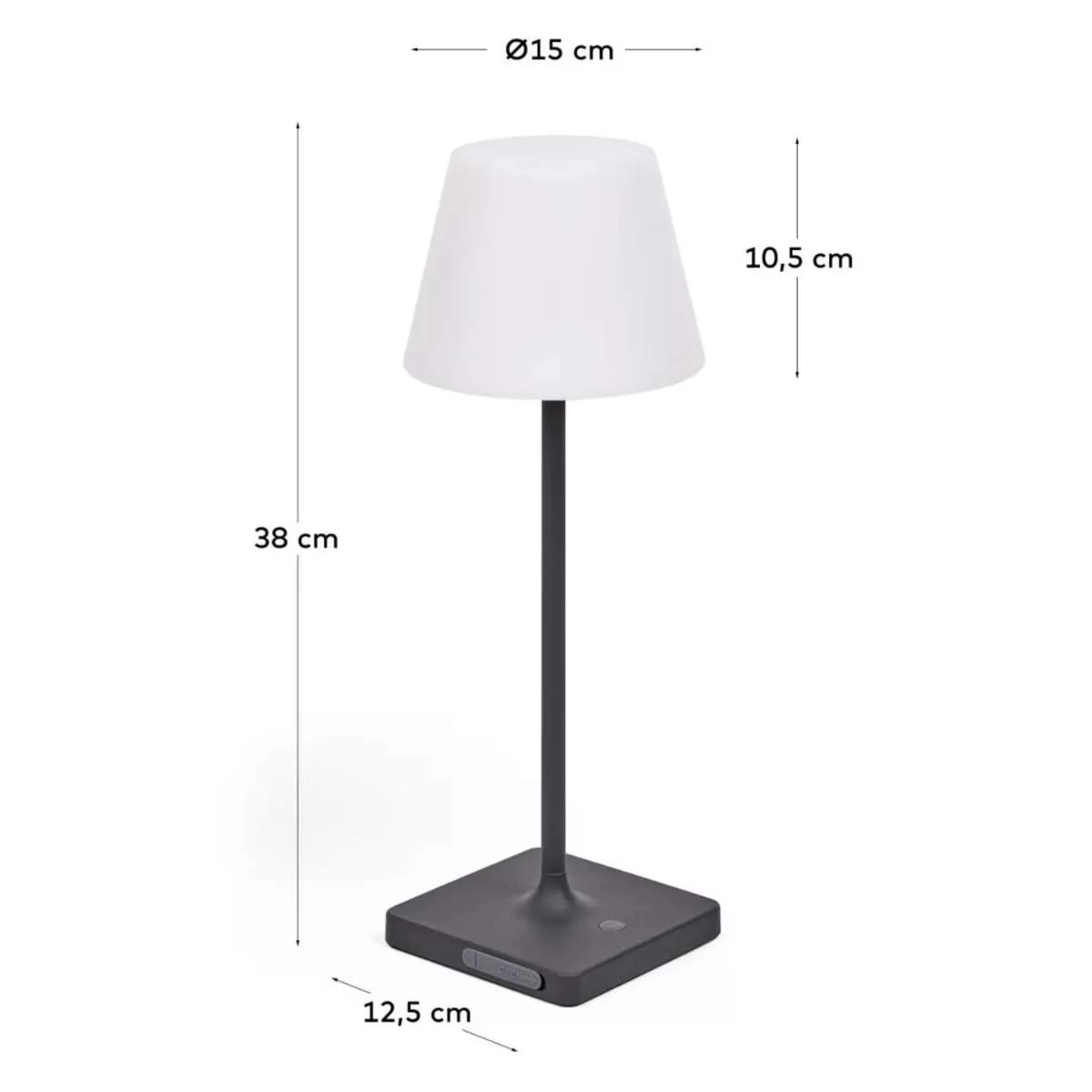 Kave Home Outdoor Aluney table lamp in black finish - Image 5