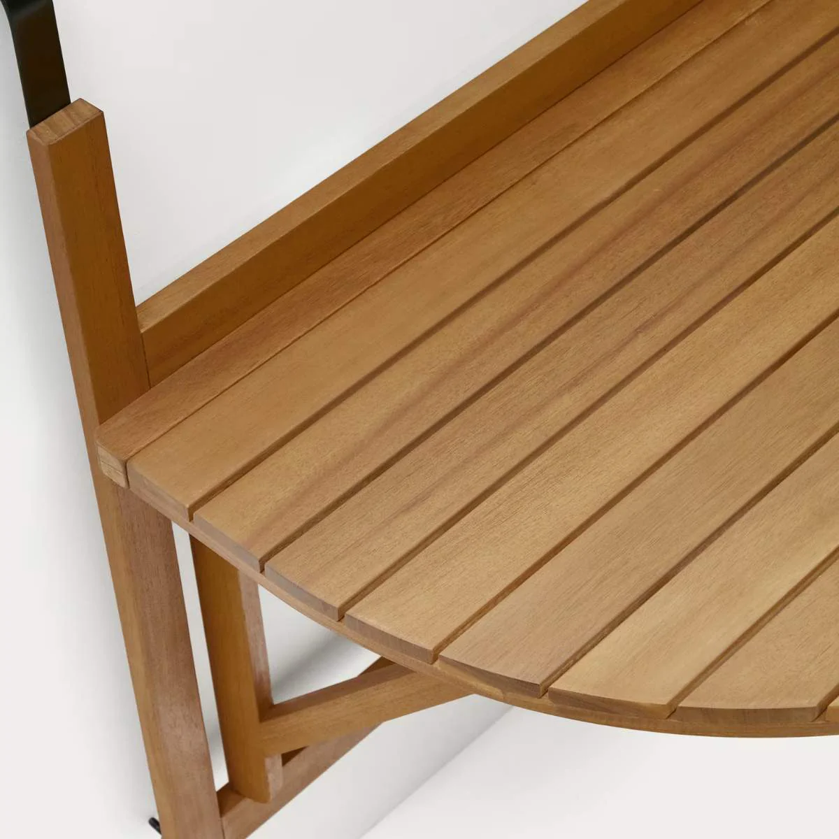 Kave Home Amarilis folding balcony table made from solid acacia wood, 50 x 70 cm FSC 100% - Image 3