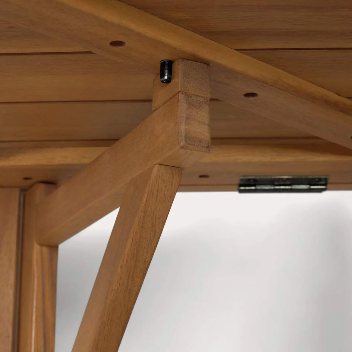 Kave Home Amarillis folding balcony table made from solid acacia wood, 40 x 42 cm FSC 100% - Image 4