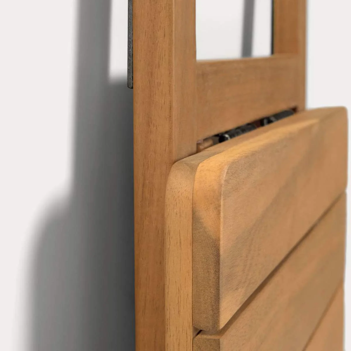 Kave Home Amarillis folding balcony table made from solid acacia wood, 40 x 42 cm FSC 100% - Image 7