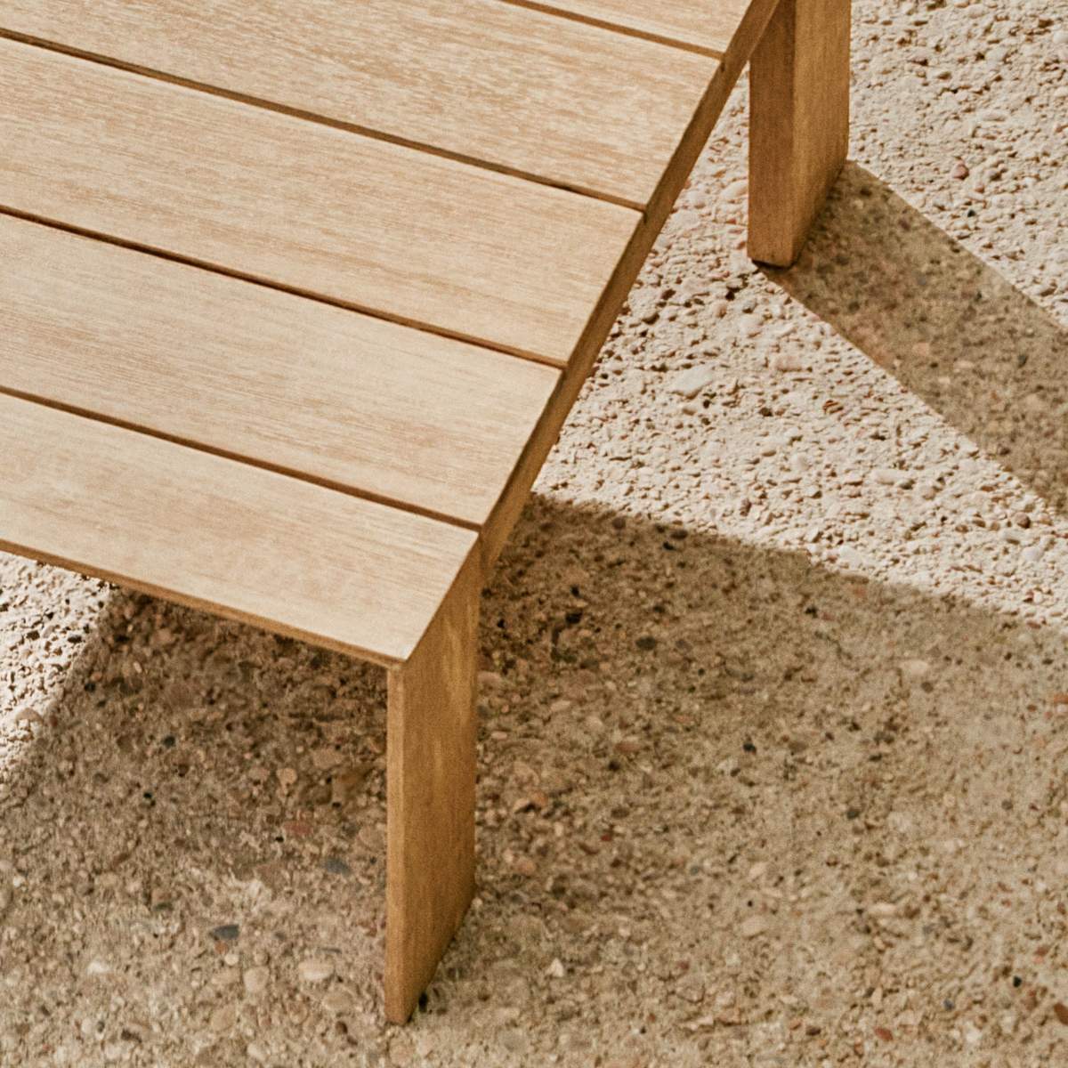 Kave Home Ambra coffee table in solid acacia wood with light finish 82.5 x 82.5cm FSC 100% - Image 7