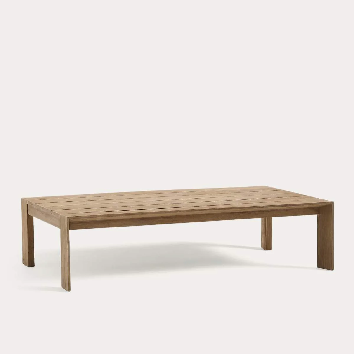 Kave Home Ambra coffee table in solid acacia wood with light finish 82.5 x 140cm FSC 100% - Image 2