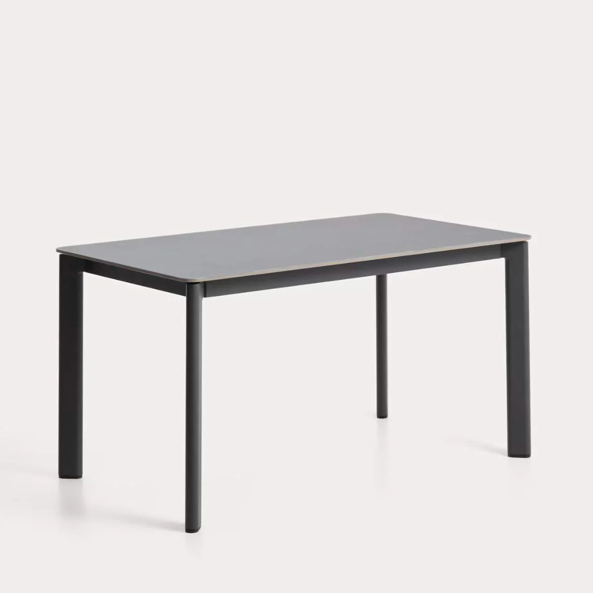 Kave Home Anafi table in sintered stone and graphite aluminium 140 x 80 cm - Image 3