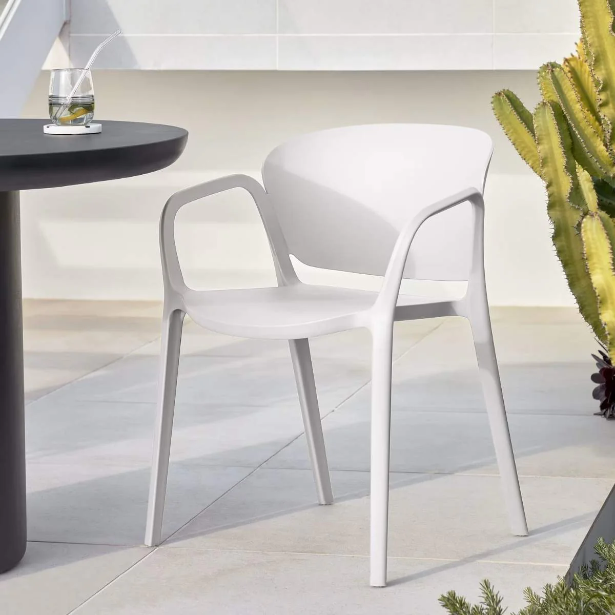 Kave Home Ania stackable outdoor chair in beige - Image 65