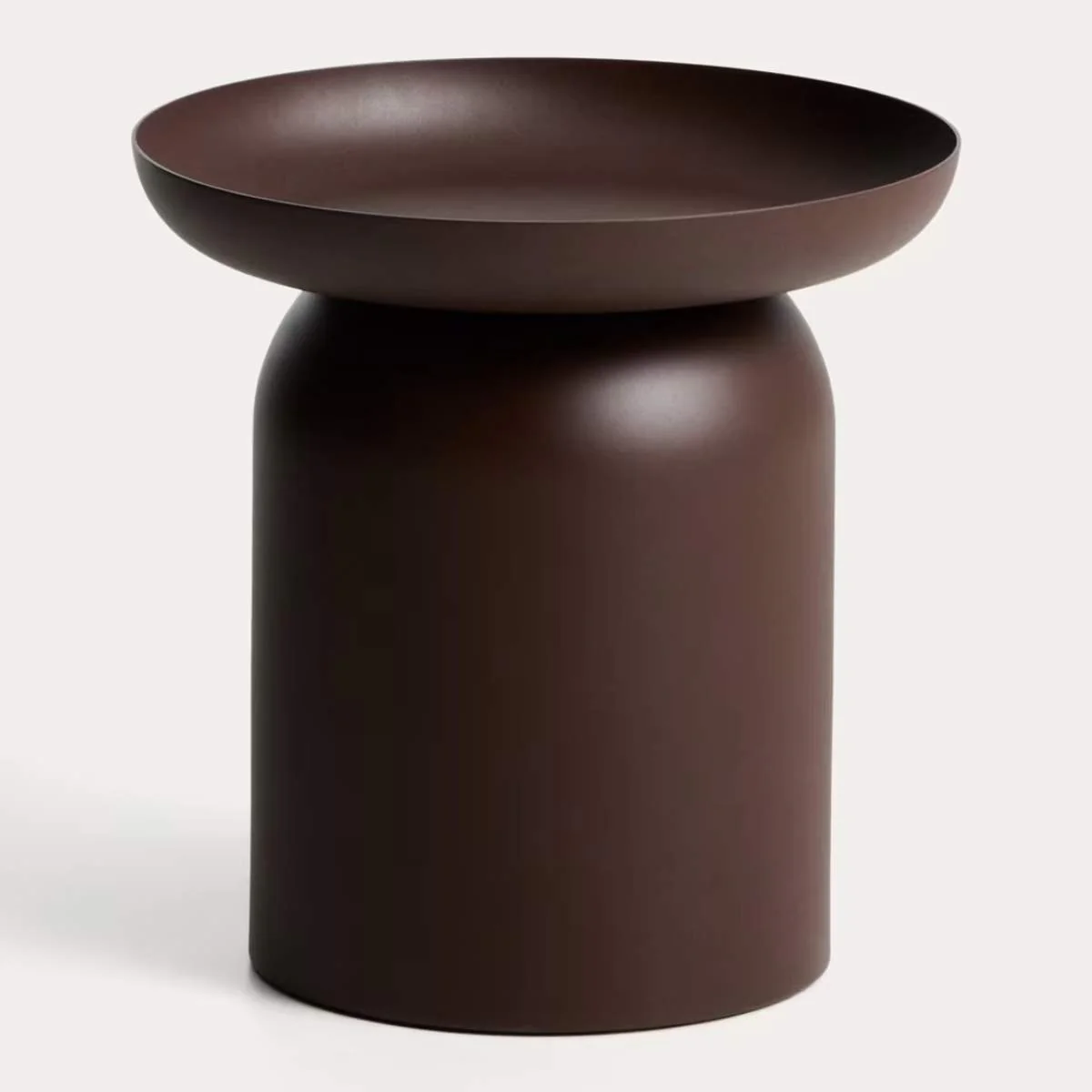 Kave Home Arcola side table in brown aluminium Ø45cm