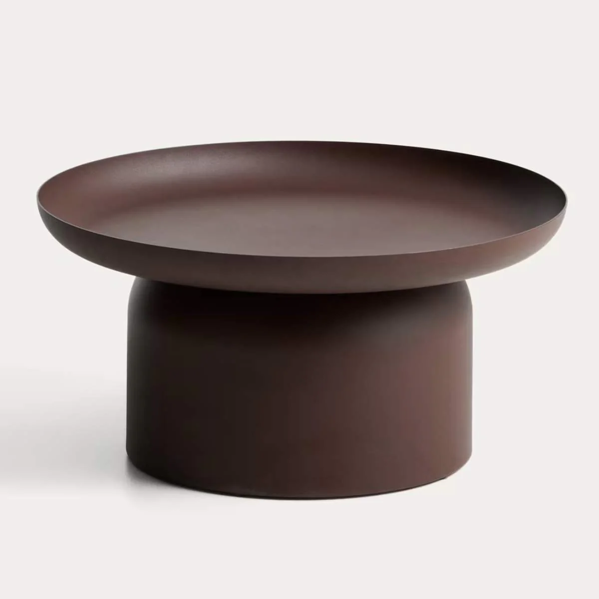 Kave Home Arcola coffee table in ecru aluminium Ø70cm - Image 3