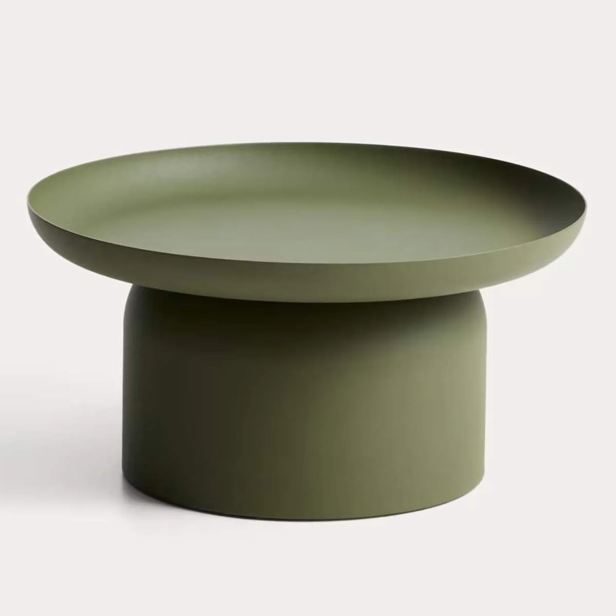 Kave Home Arcola coffee table in ecru aluminium Ø70cm - Image 4