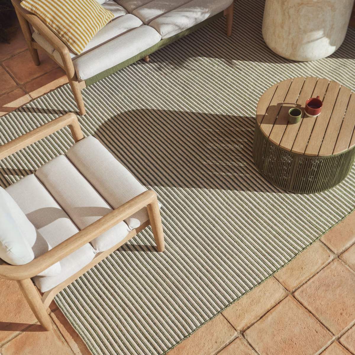 Kave Home Ardelia green and beige synthetic fibre rug 200 x 300cm - Image 9