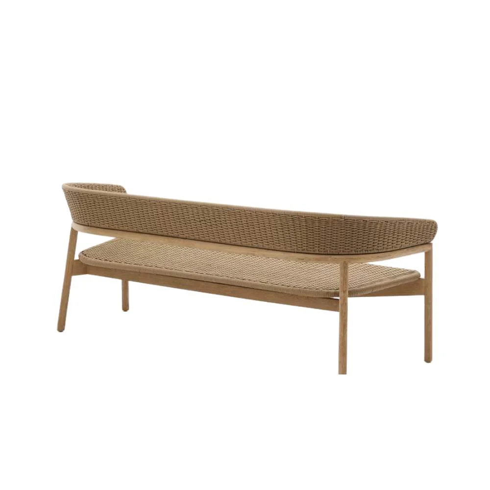 Kave Home Arinella 3-Seater Sofa in FSC 100% Solid Acacia Wood with Natural Finish and Beige Rope Cord 167 cm - Image 4