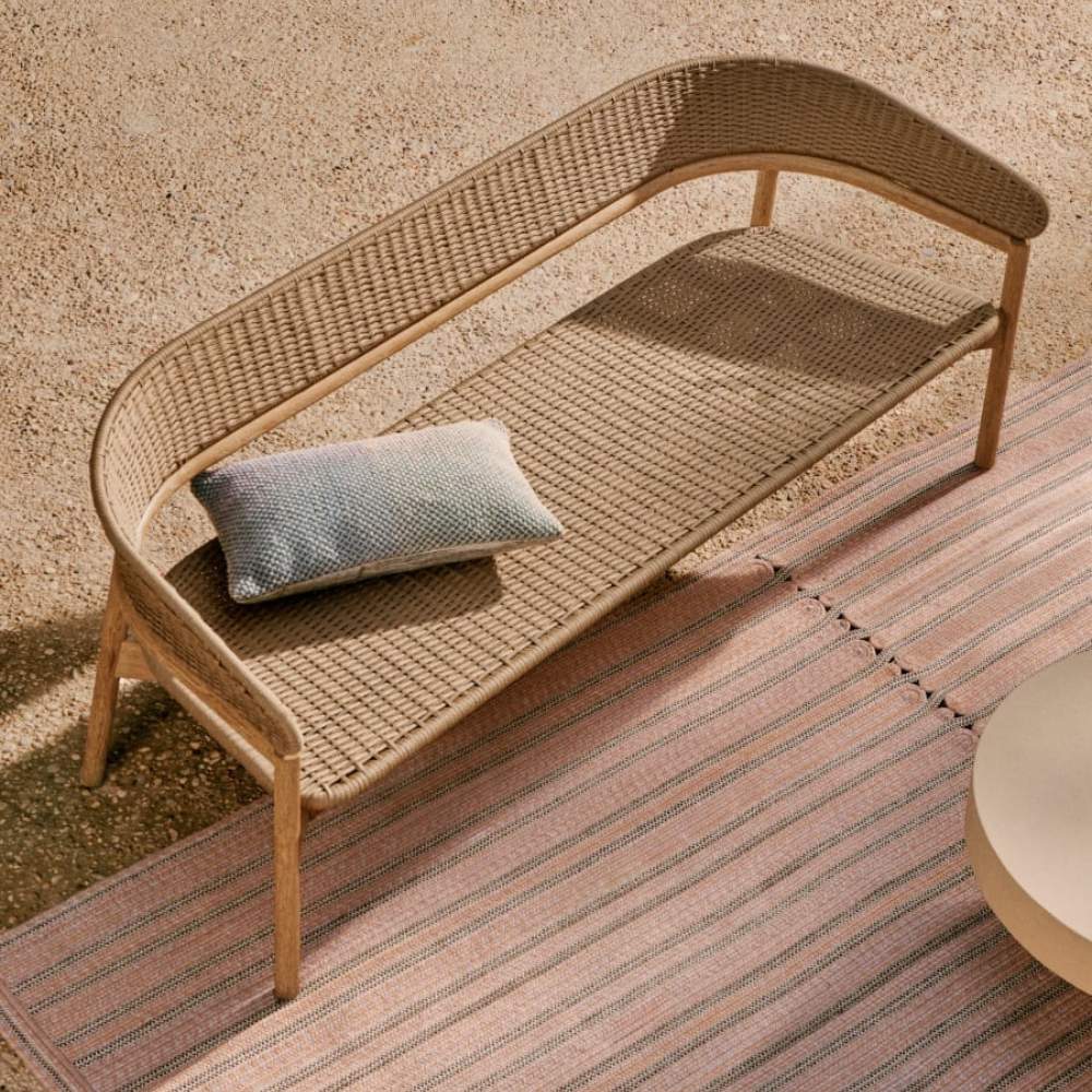 Kave Home Arinella 3-Seater Sofa in FSC 100% Solid Acacia Wood with Natural Finish and Beige Rope Cord 167 cm - Image 9