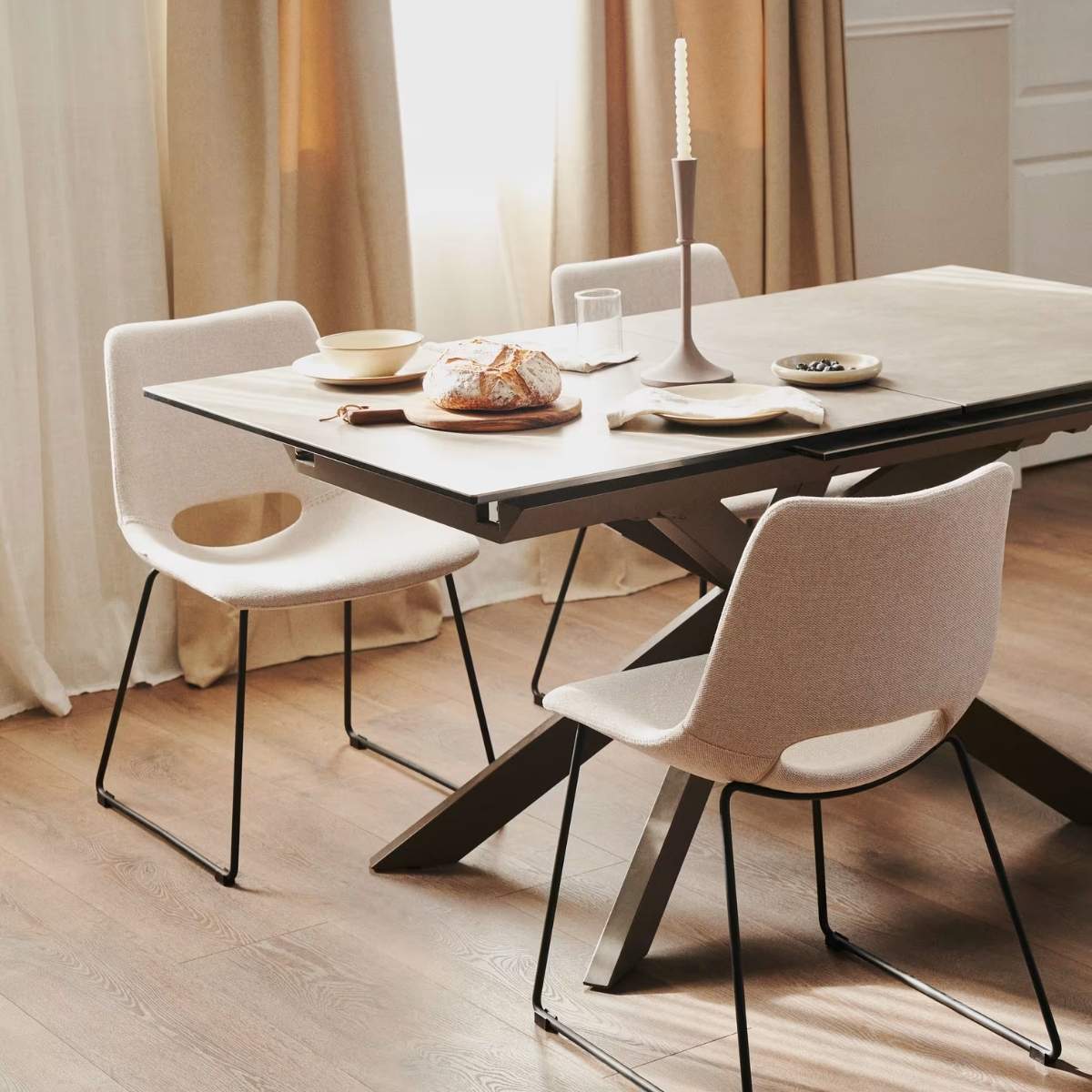 Kave Home Atminda Extendable Table 160cm (210cm) X 90cm Porcelain - Image 6