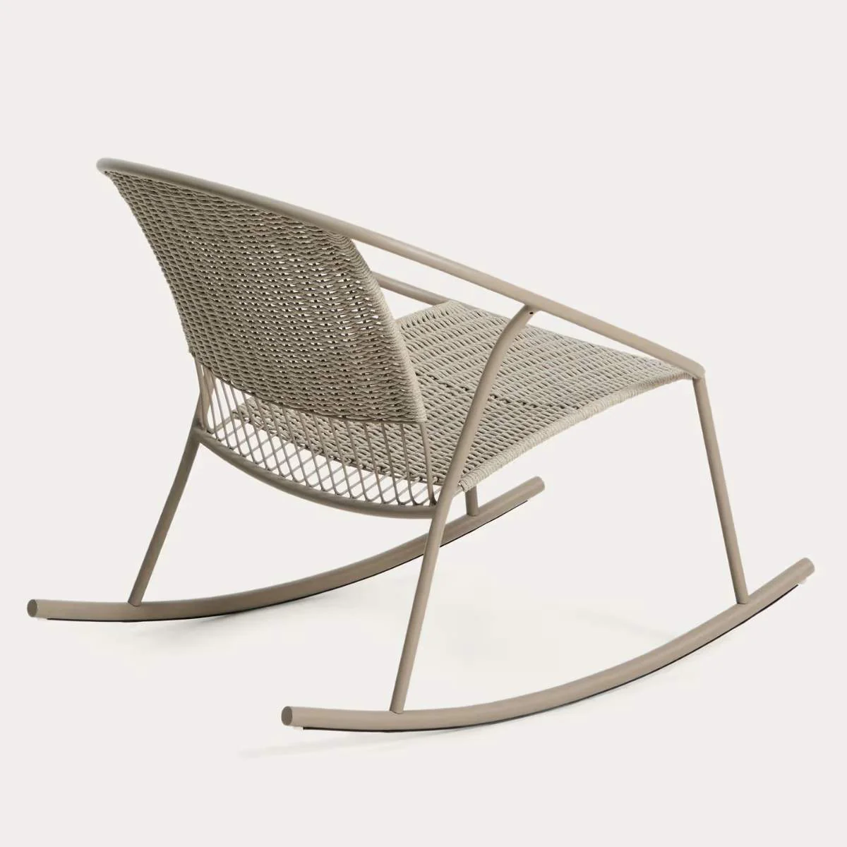Kave Home Atrani rocking chair in galvanized steel and green rope - Image 12