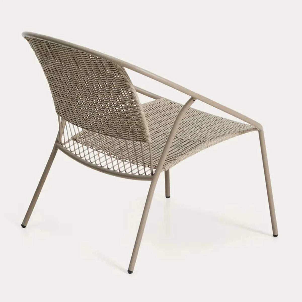 Kave Home Atrani stackable armchair in galvanized steel and green rope - Image 11