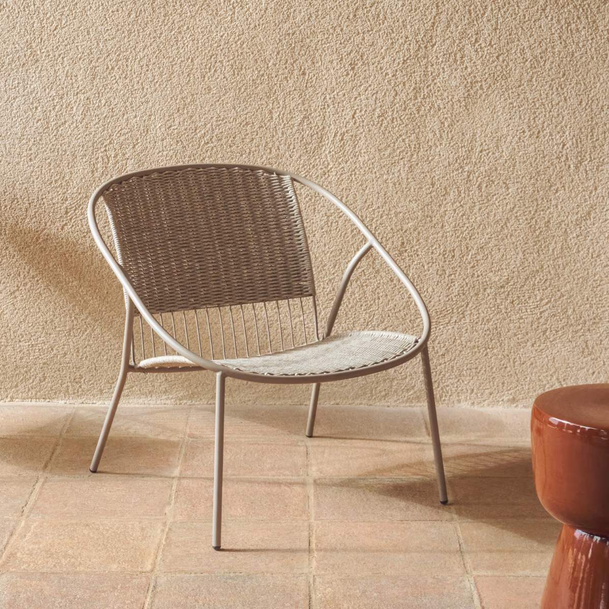 Kave Home Atrani stackable armchair in galvanized steel and green rope - Image 20