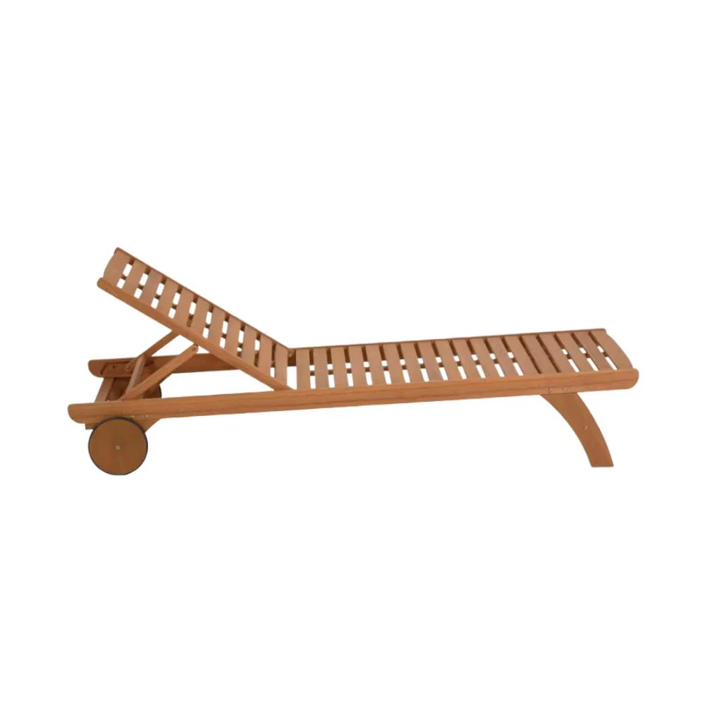 Kave Home Beila solid Eucalyptus Wood Outdoor Sun Lounger, FSC 100% - Image 3