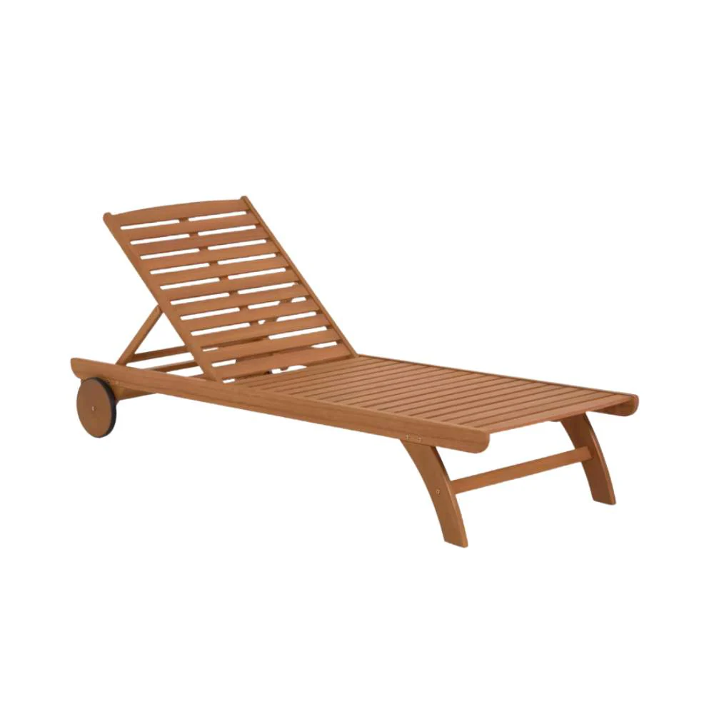 Kave Home Beila solid Eucalyptus Wood Outdoor Sun Lounger, FSC 100% - Image 4