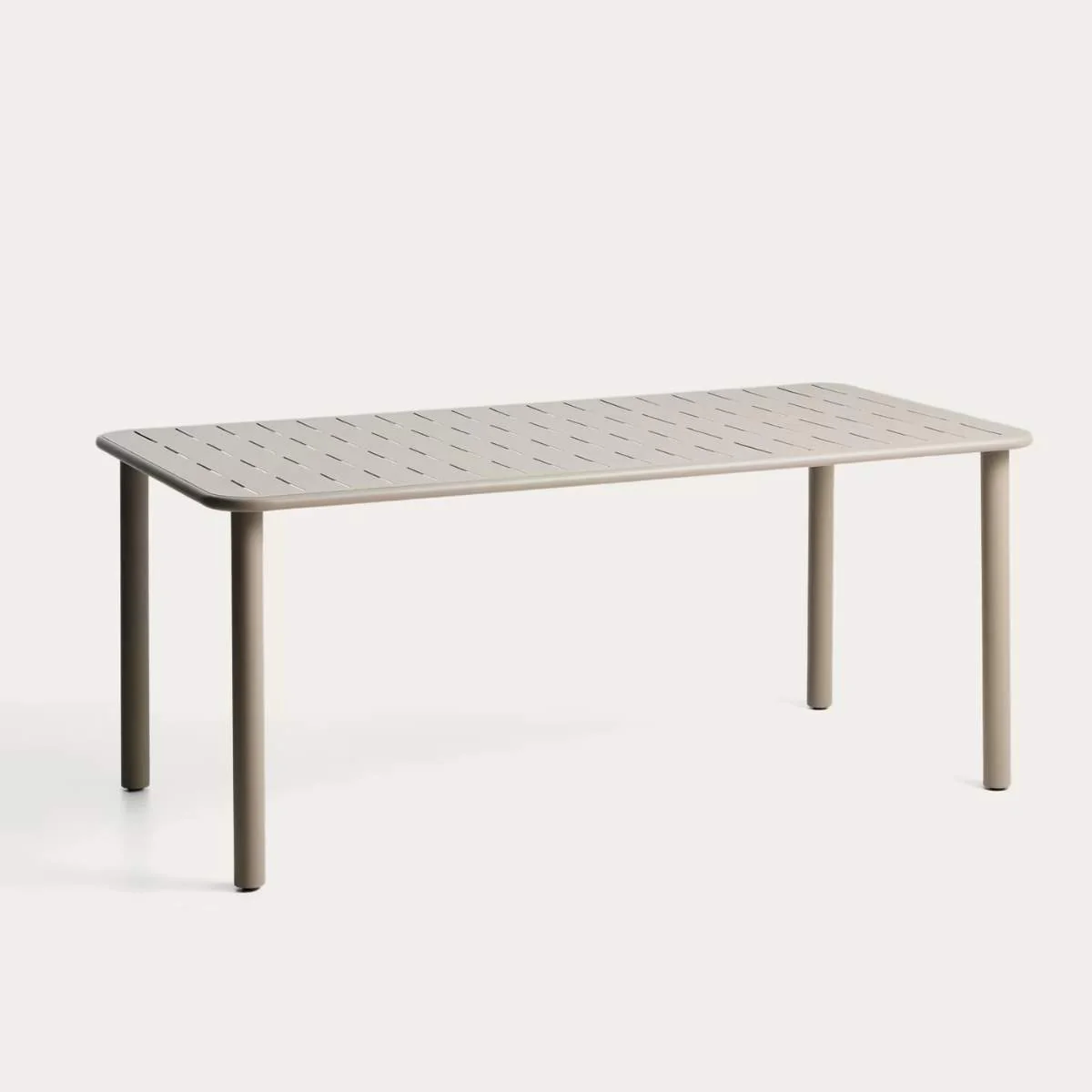 Kave Home Brai outdoor table in taupe galvanised steel 180 x 90cm - Image 4