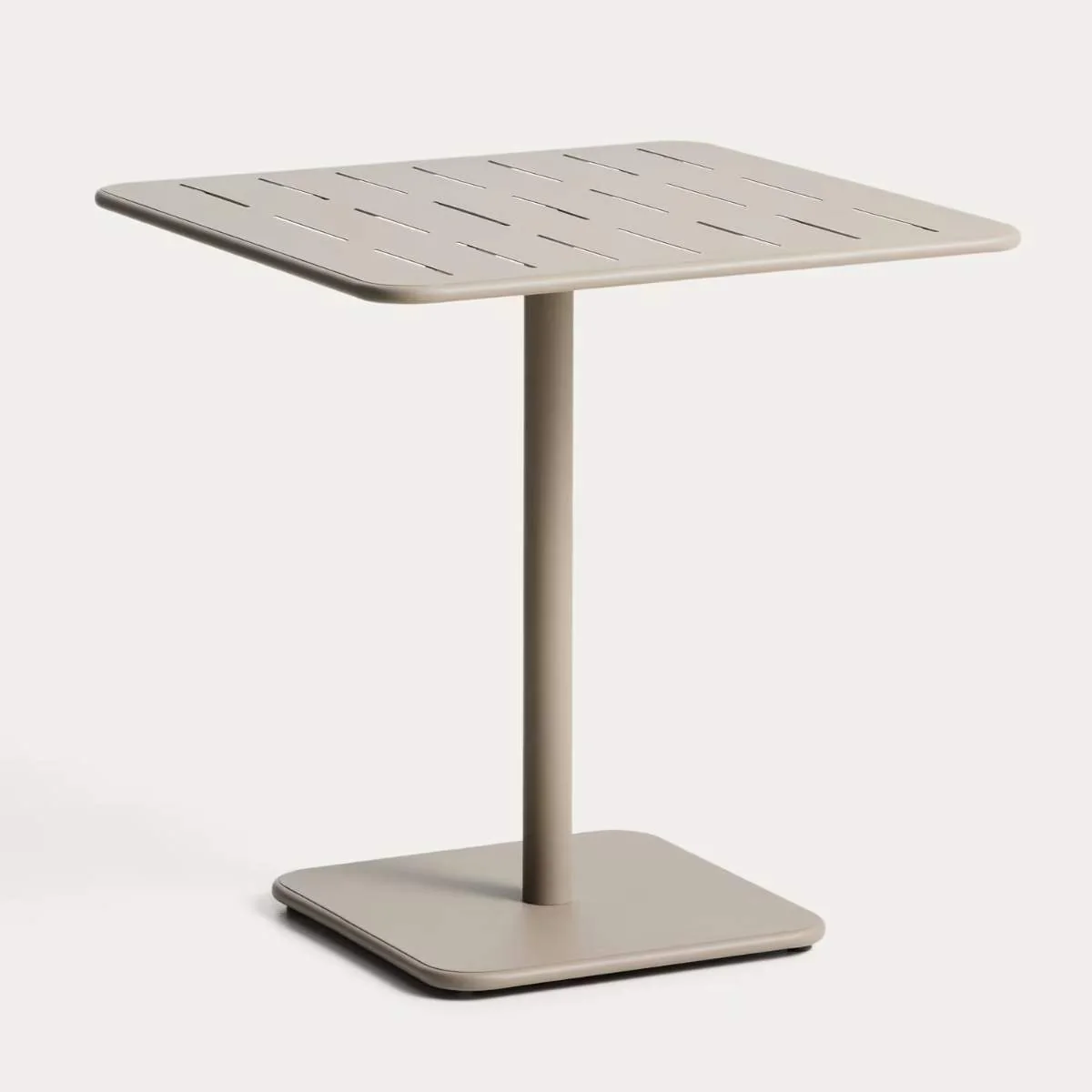 Kave Home Brai outdoor table in burgundy galvanised steel 70 x 70cm - Image 11