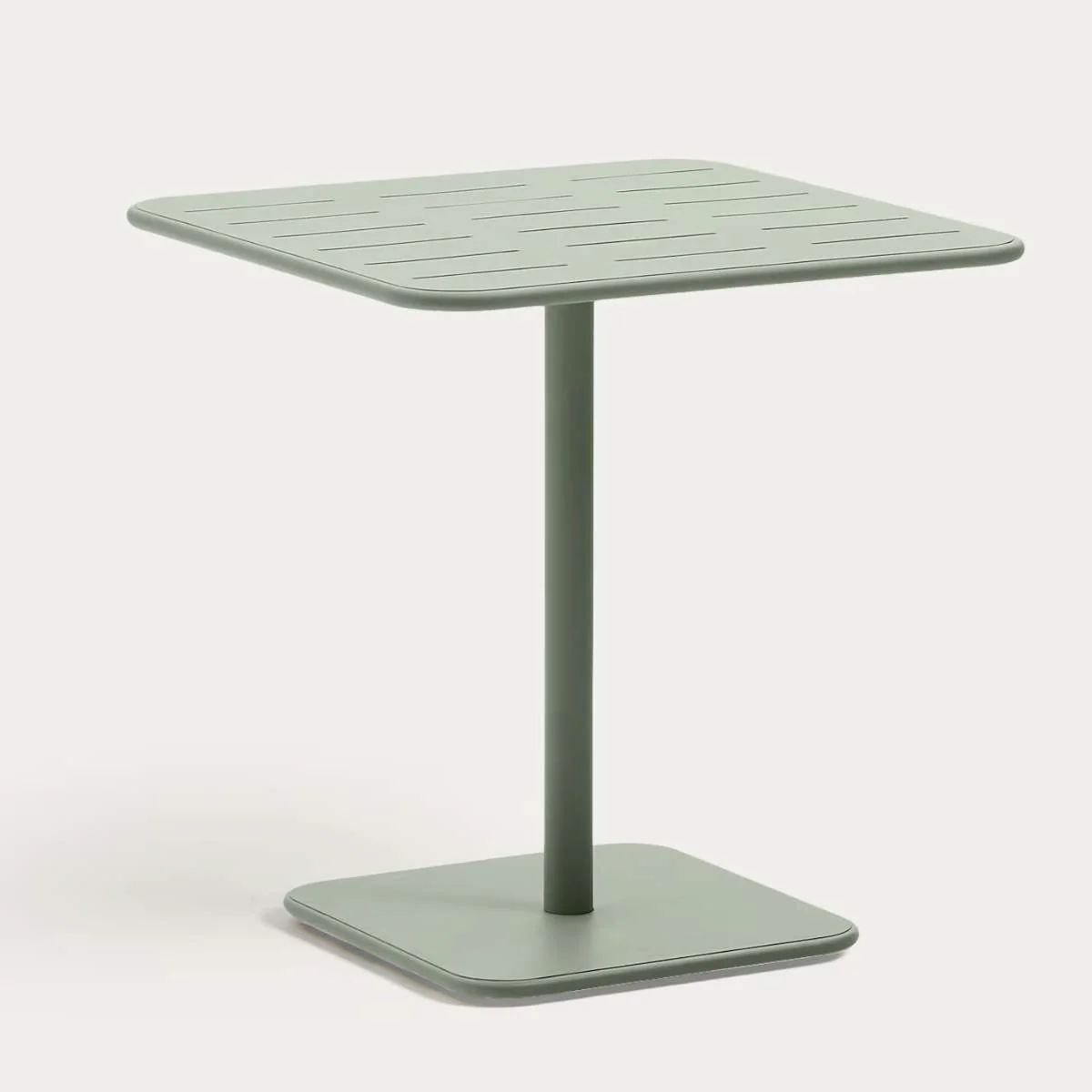 Kave Home Brai outdoor table in burgundy galvanised steel 70 x 70cm - Image 16