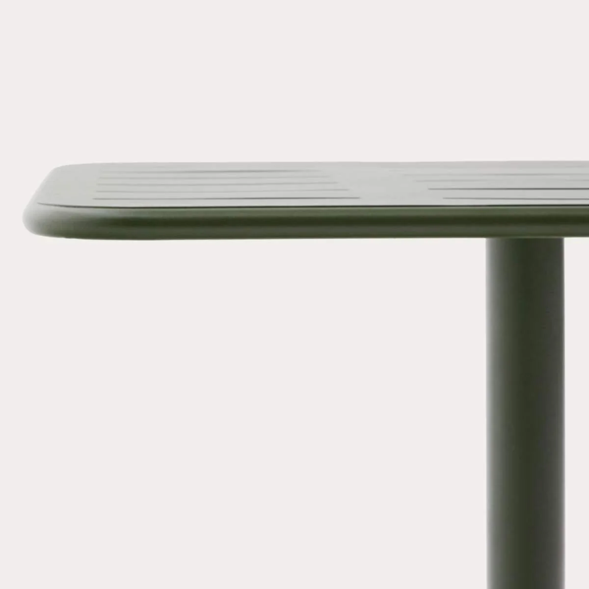 Kave Home Brai outdoor table in burgundy galvanised steel 70 x 70cm - Image 24