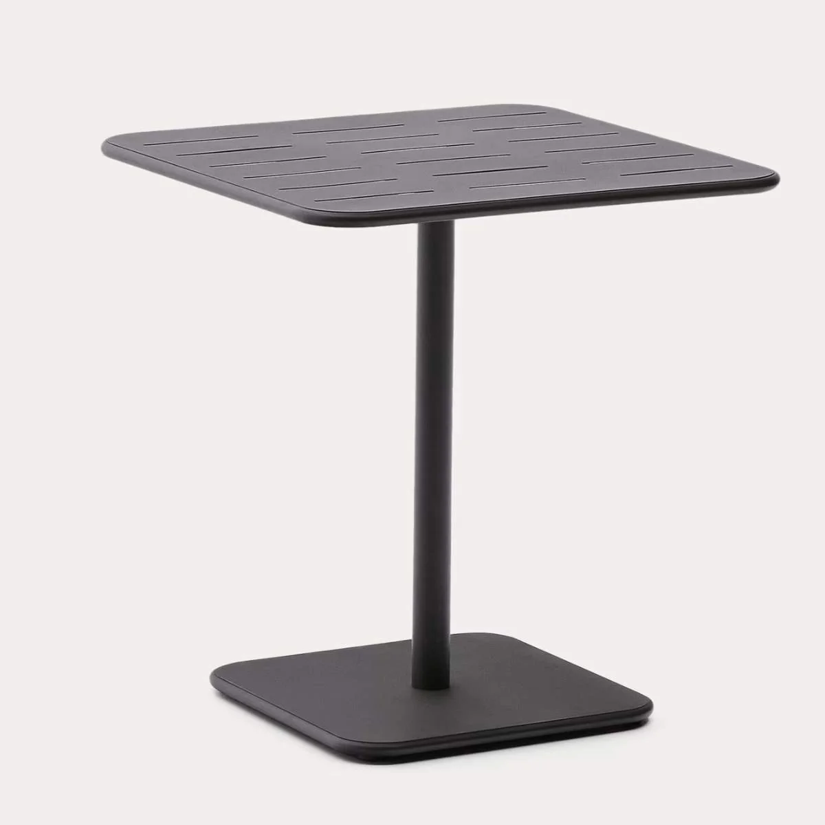 Kave Home Brai outdoor table in burgundy galvanised steel 70 x 70cm - Image 26