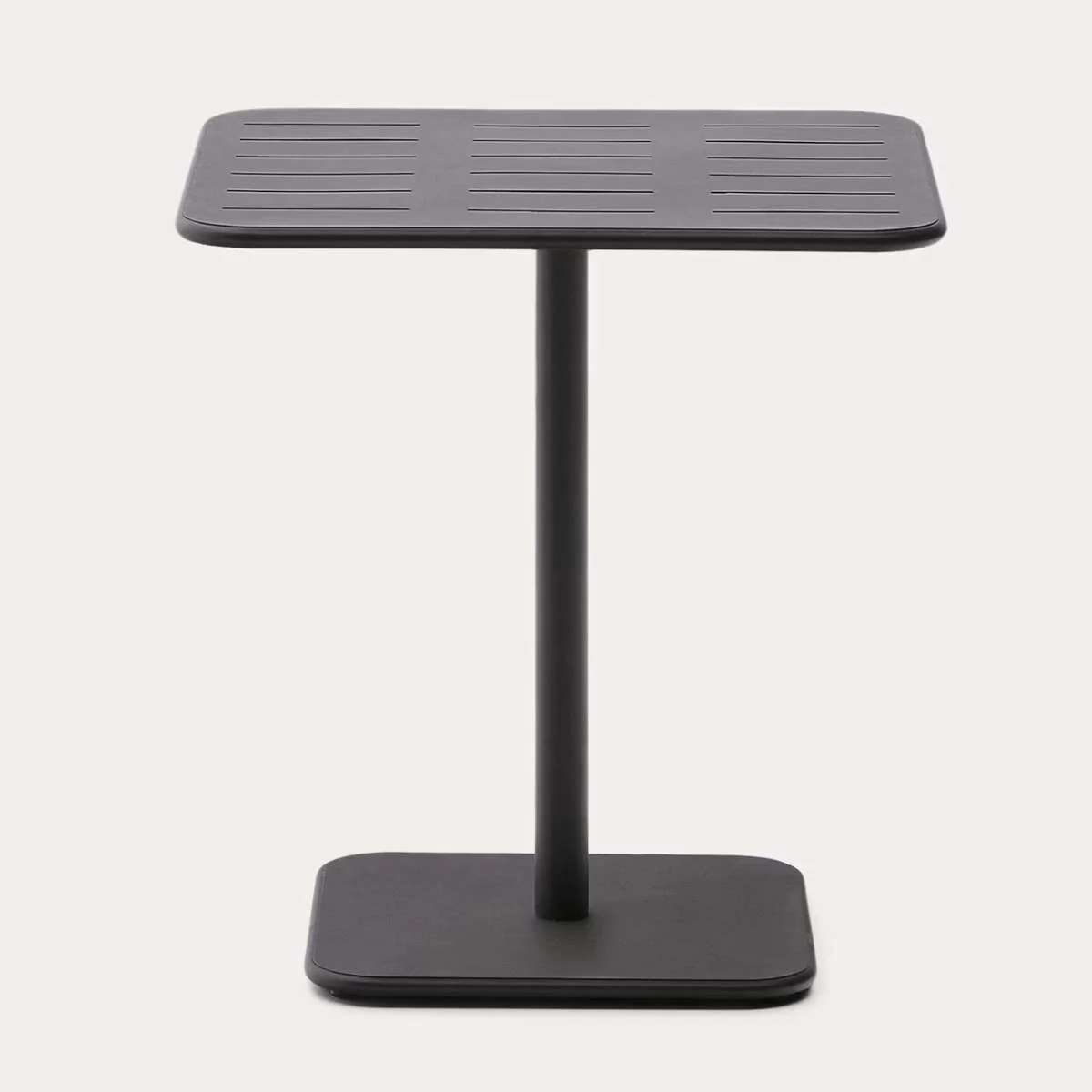 Kave Home Brai outdoor table in burgundy galvanised steel 70 x 70cm - Image 5
