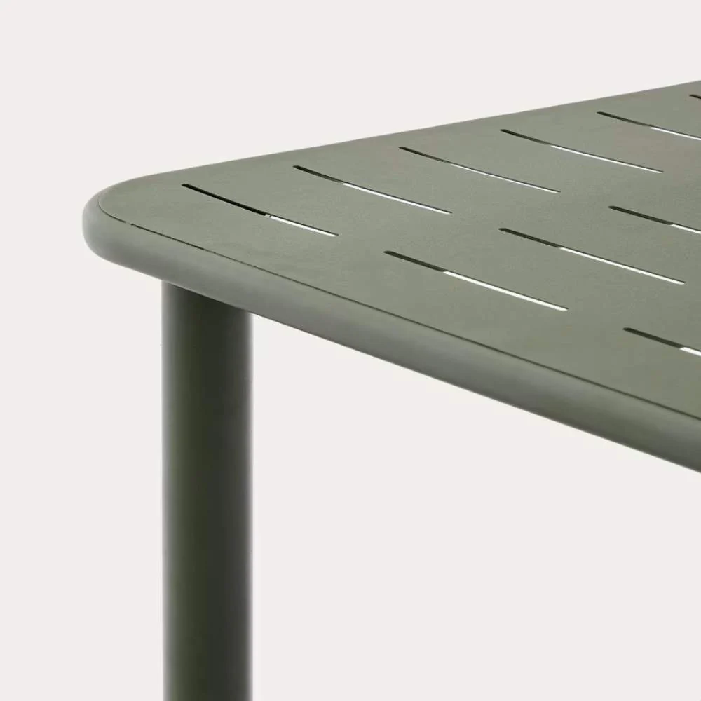 Kave Home Brai Outdoor Table in Green Galvanised Steel – 180 x 90cm - Image 3