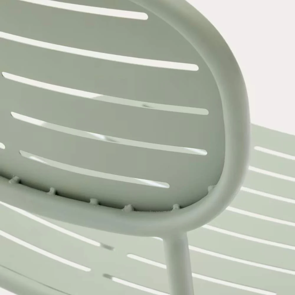 Kave Home Brai Stackable Outdoor Chair in Turquoise Galvanised Steel - Image 9