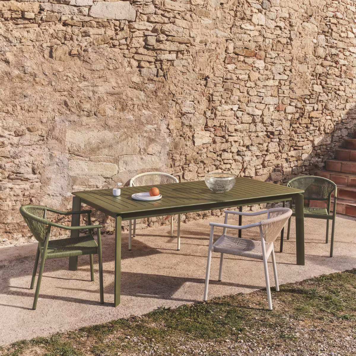 Kave Home Brela green extendable aluminium table 205(287) x 100cm - Image 22