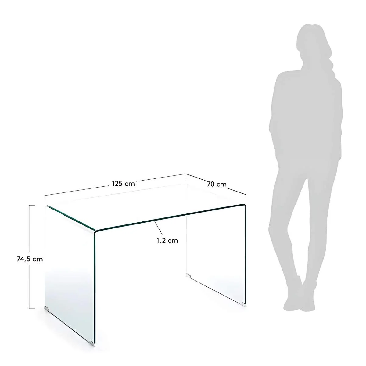 Kave Home Burano Glass Table - 125cm X 70cm - Image 6