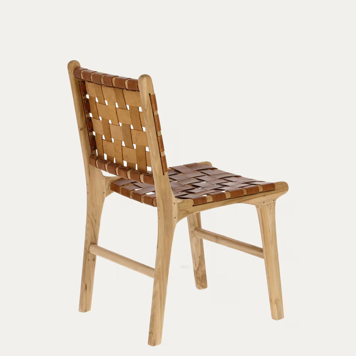 Kave Home Calixta Chair in Leather and Solid Teak - Image 10