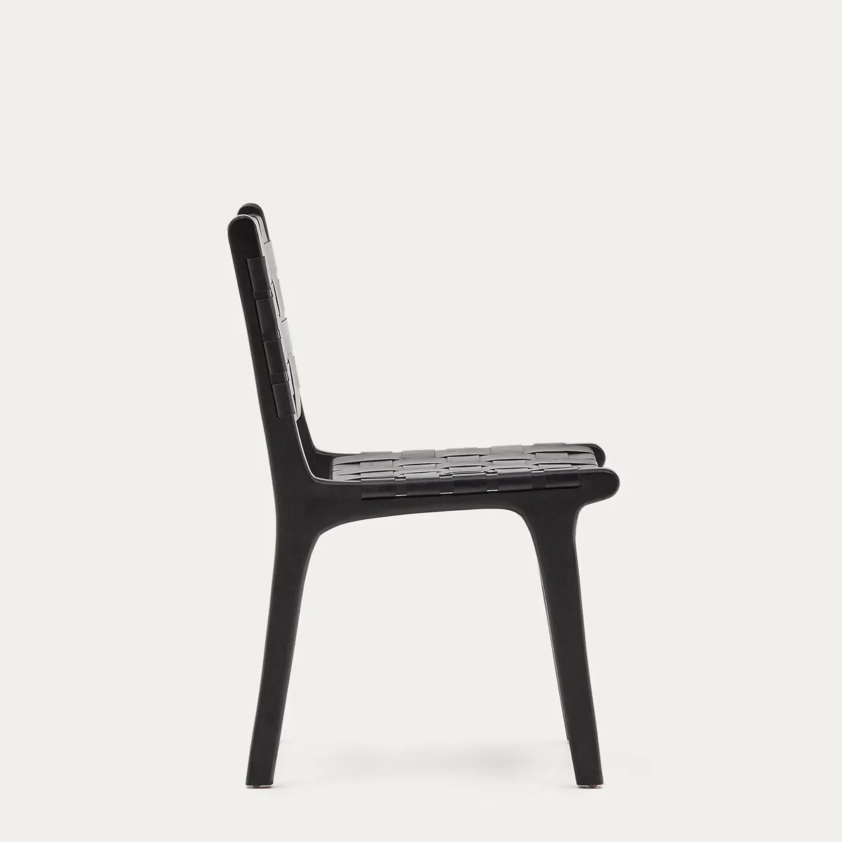 Kave Home Calixta Chair in Leather and Solid Teak - Image 3