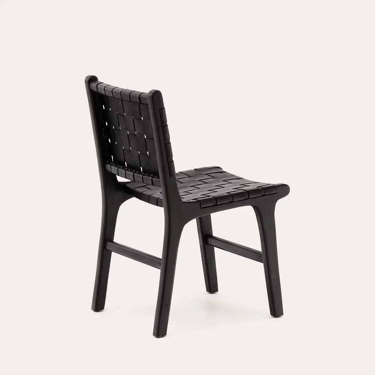 Kave Home Calixta Chair in Leather and Solid Teak - Image 4