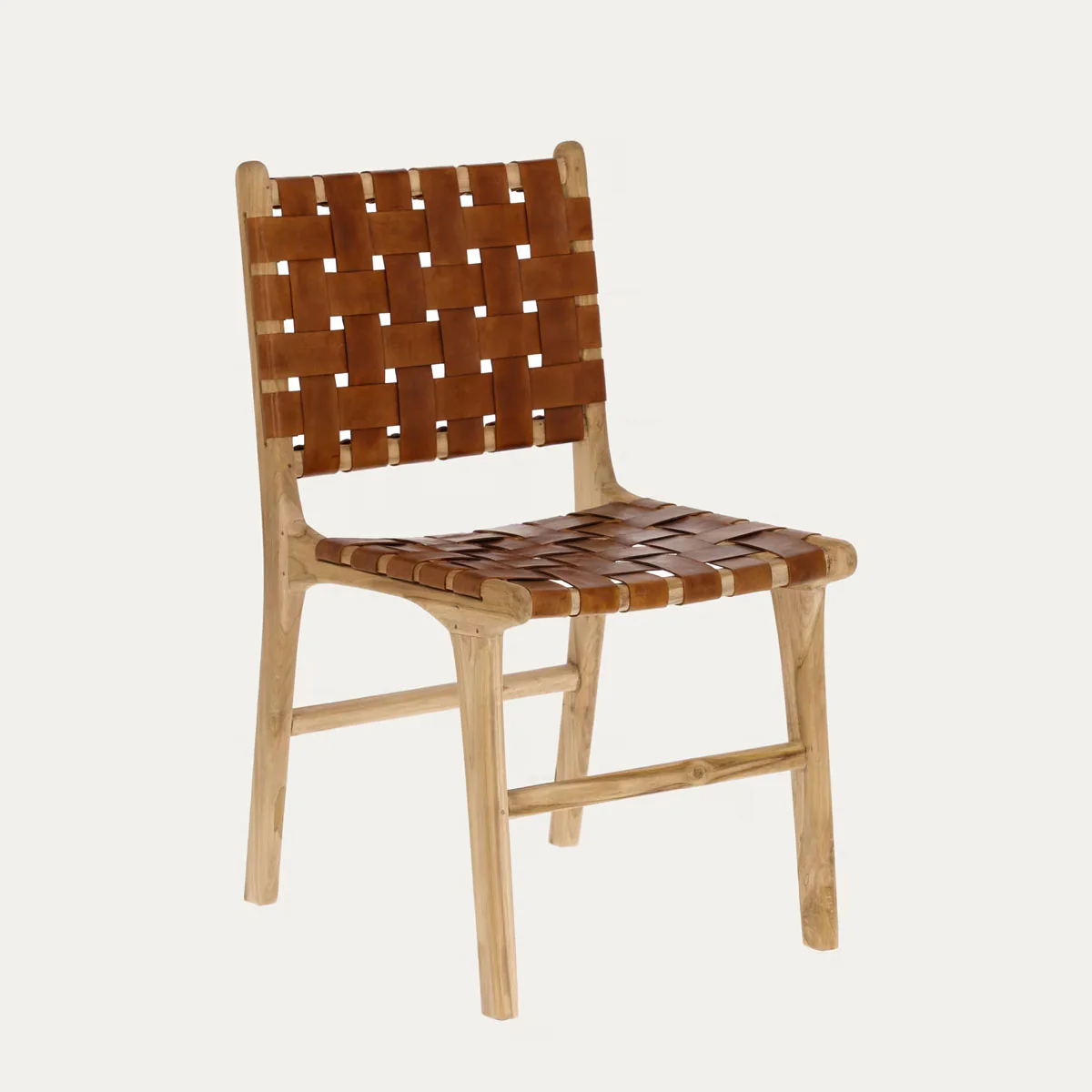 Kave Home Calixta Chair in Leather and Solid Teak - Image 8