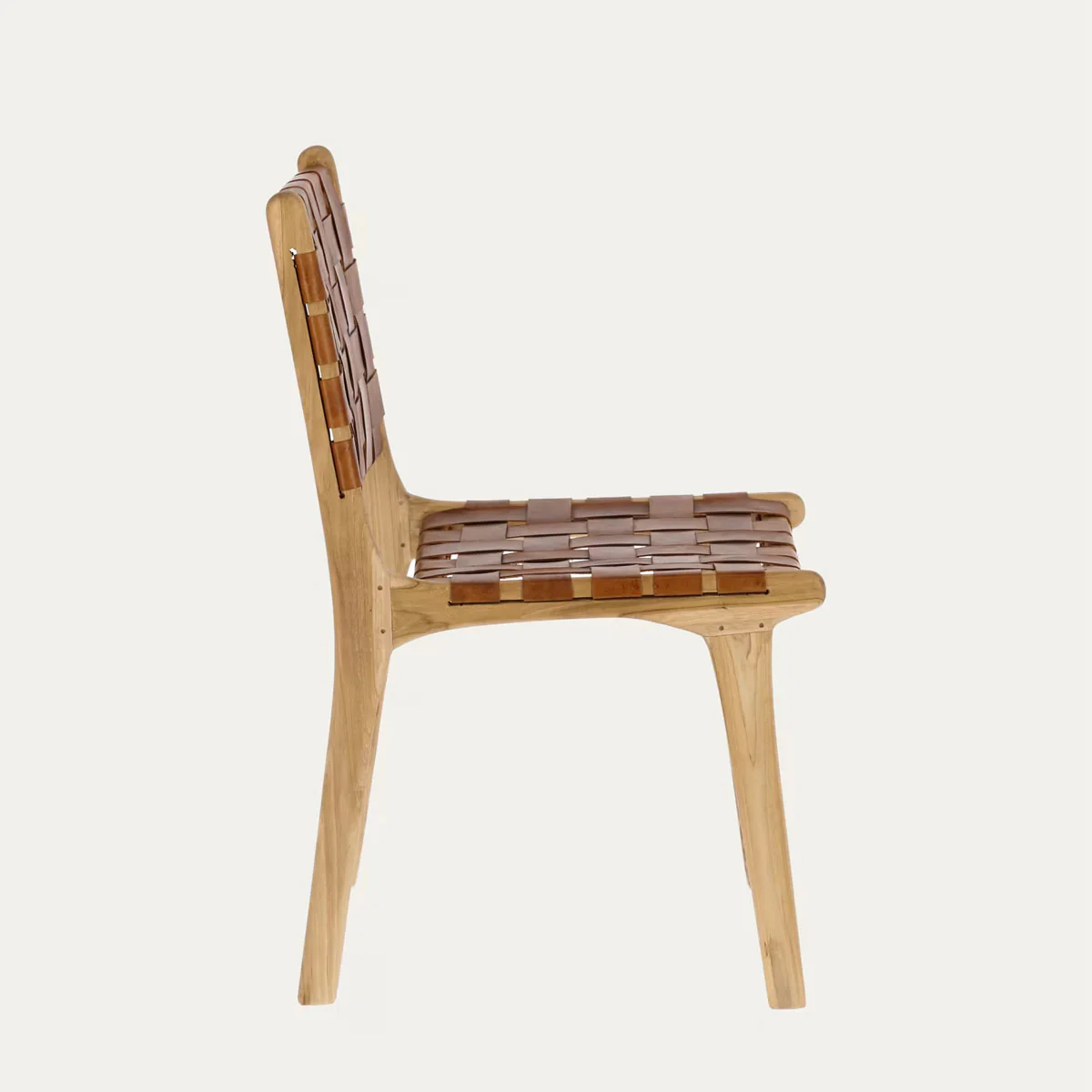 Kave Home Calixta Chair in Leather and Solid Teak - Image 9