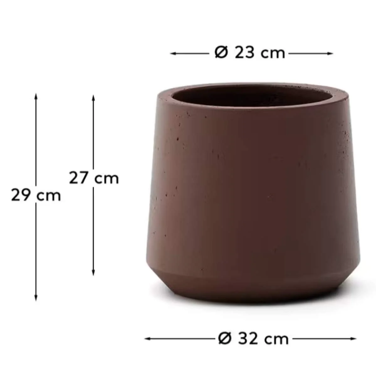 Kave Home Calun beige cement planter Ø 32cm - Image 8