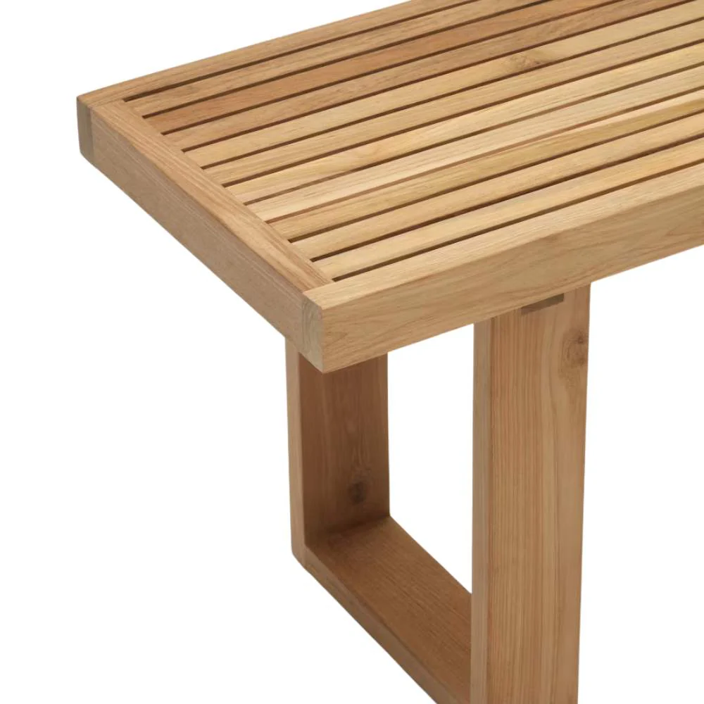 Kave Home Canadell 100% Outdoor Solid Recycled Teak Bench, 170 cm - Image 3